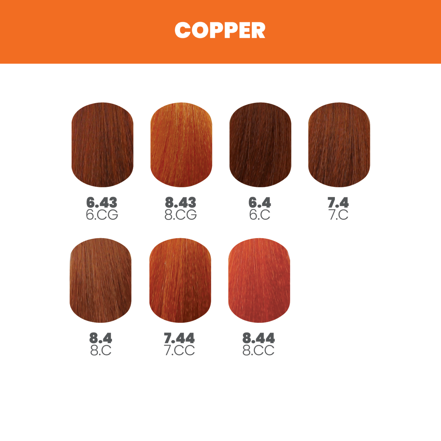 Coloration permanente Copper