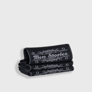 SET MIT 6 SCHWARZEN SERVIETTEN